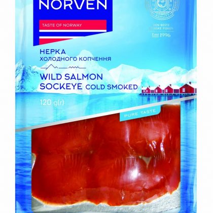 Нерка холодного копчения нарезка 120г